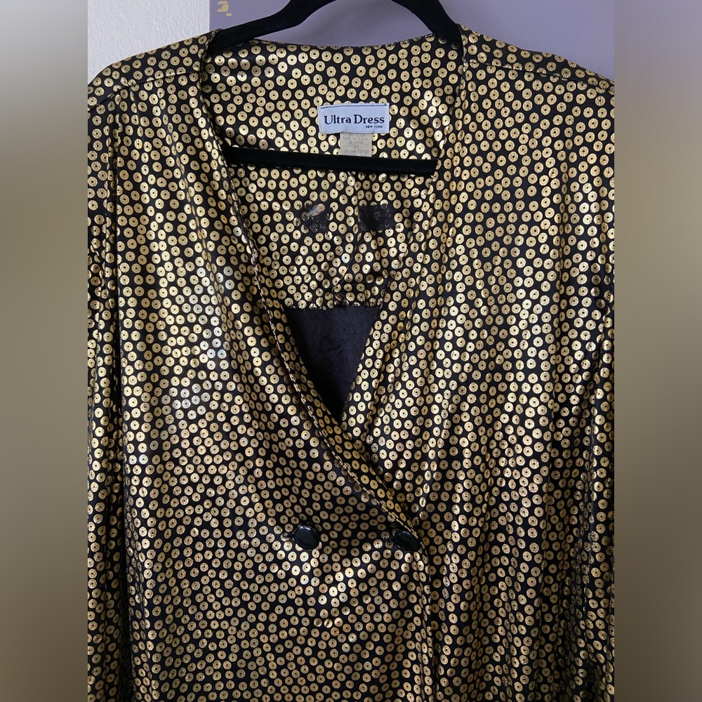 Vintage Ultra Dress Gold Blazer/Blouse